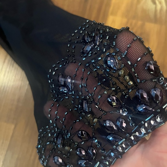 Alex Evenings Navy Long Sleeve Dress - Picture 4 of 12